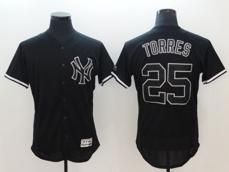 Men New York Yankees #25 Torres Black Elite MLB Jerseys->chicago cubs->MLB Jersey